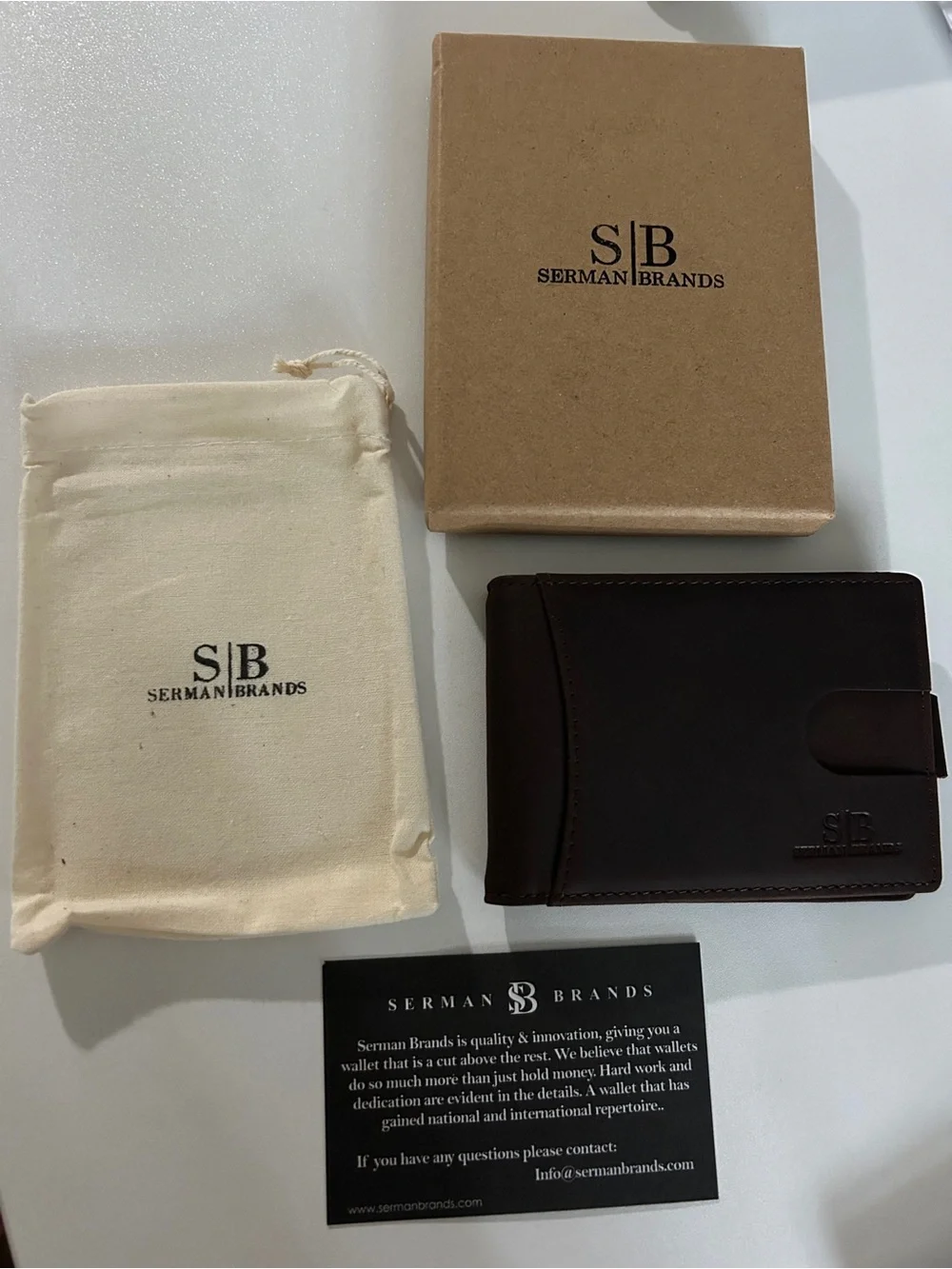 Men’s Brown Leather Wallet - Bi-Fold - RFID Blocking